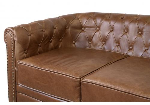  Кожаный диван лофт Karo Brown leather 2S, фото 6 