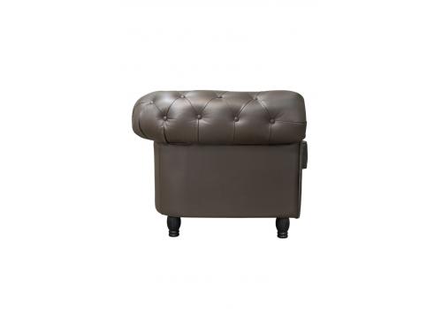  Диван из коричневой кожи Chesterfield Brown Leather 2S, фото 3 