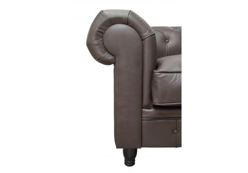  Диван из коричневой кожи Chesterfield Brown Leather 2S, фото 5 