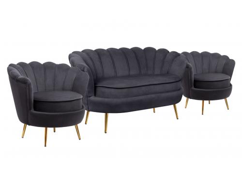  Комплект кресел и дивана ракушка Pearl Double Black, фото 2 