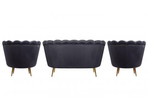  Комплект кресел и дивана ракушка Pearl Double Black, фото 3 