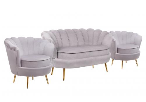  Комплект кресел и дивана ракушка Pearl Double Grey, фото 2 