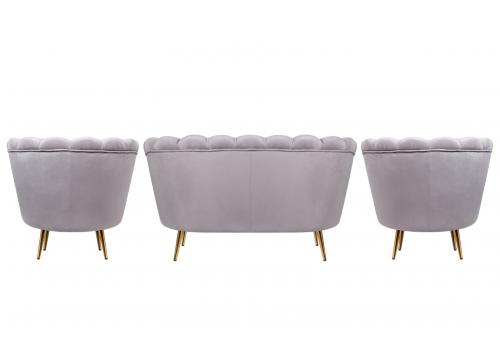  Комплект кресел и дивана ракушка Pearl Double Grey, фото 3 