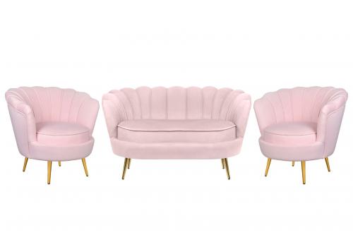  Комплект кресел и дивана ракушка Pearl Double Pink V2, фото 1 