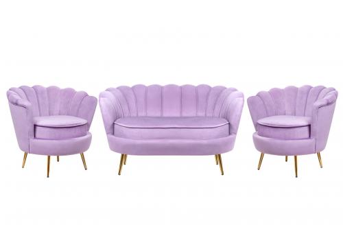  Комплект кресел и дивана ракушка Pearl Double Purple, фото 1 