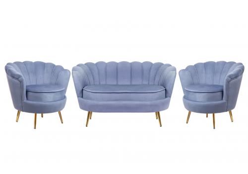  Комплект кресел и дивана ракушка Pearl Double Blue, фото 1 