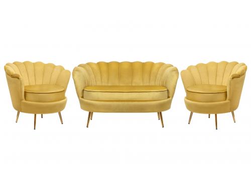  Комплект кресел и дивана ракушка Pearl Double Yellow, фото 1 