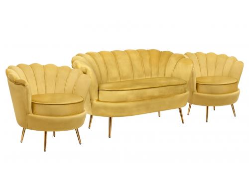  Комплект кресел и дивана ракушка Pearl Double Yellow, фото 2 