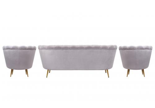  Комплект кресел и дивана ракушка Pearl Triple Grey, фото 3 