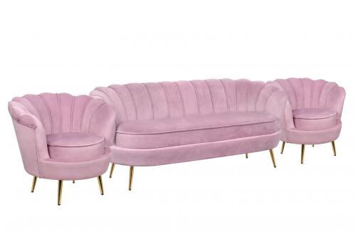 Комплект кресел и дивана ракушка Pearl Triple Pink, фото 2 