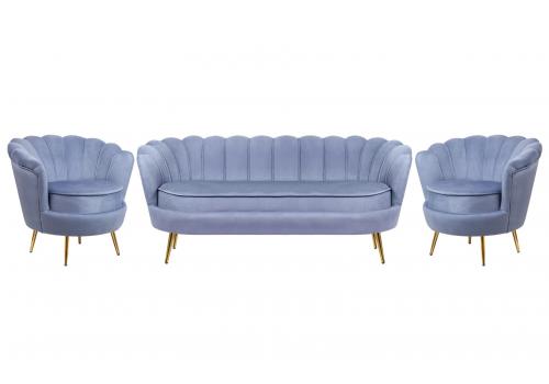  Комплект кресел и дивана ракушка Pearl Triple Blue, фото 1 