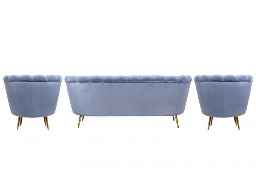  Комплект кресел и дивана ракушка Pearl Triple Blue, фото 3 