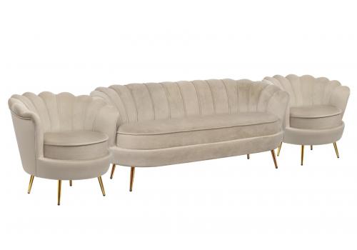  Комплект кресел и дивана ракушка Pearl Triple Taupe, фото 2 