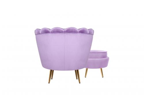  Кресло с пуфом ракушка Pearl Purple, фото 3 