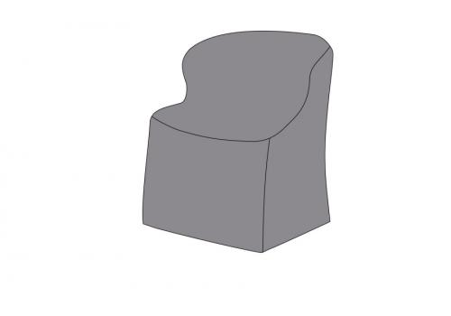  Чехол на стул малый, цвет серый 60×60×78 (60) см, фото 1 